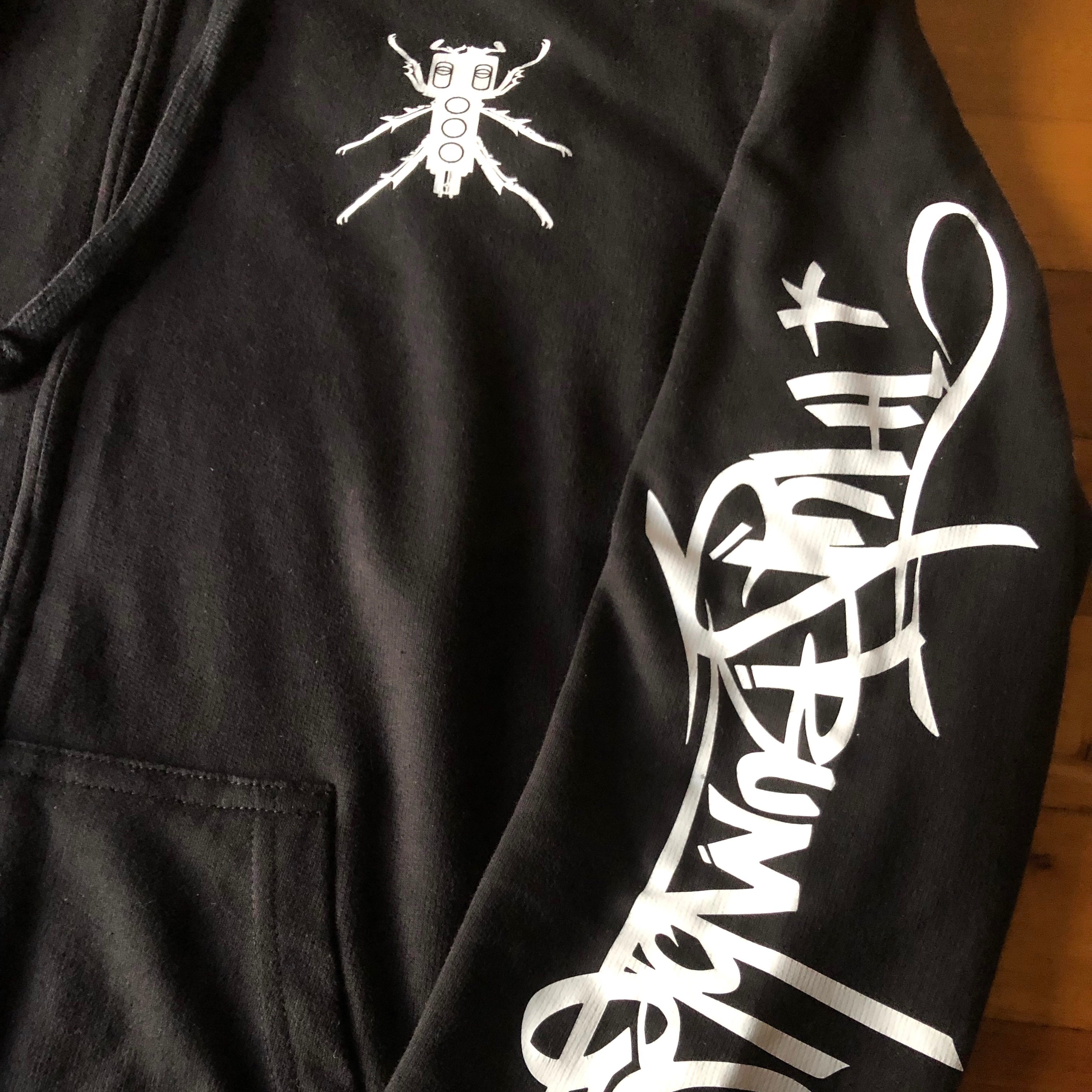 Sold out! But you can still get them on milehighdjsupply.com! TR Zipper Hoodie Arm logo