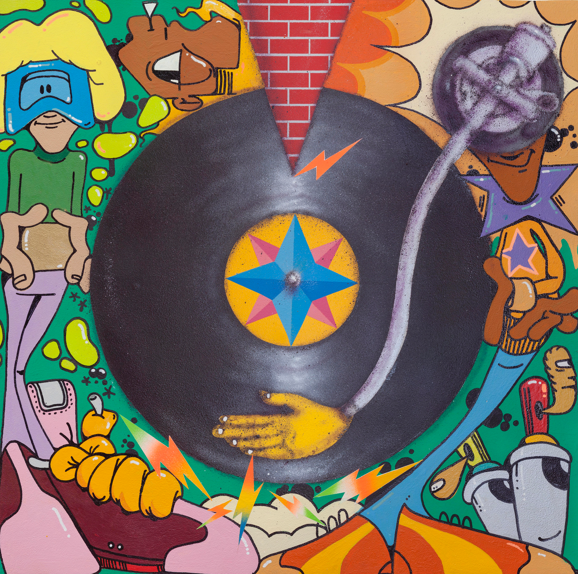 ๐ Qbert 2 in one Album! ๐ Next Cosmos In 5D set! Art by OS GEMEOS! ๐ 3+ record set! Colored vinyl