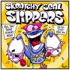 BLACK Skratchy Seal Slippers! 12" Slip Mats Pair