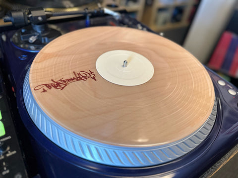 SOLD OUT HERE! BUT YOU CAN STILL BUY IT ON MILEHIGHDJSUPPLY.COM! ThudRumble X Mile High DJ - Wood Series: CHERRY 12" Traktor Control Vinyl (One Pair)