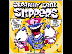 OSGEMEOS QBERT Skratchy Seal Slippers! Ltd Edition 12" Slipmats!