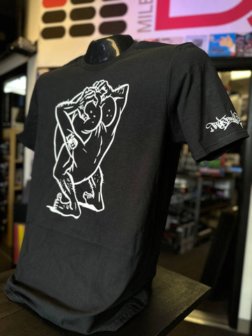 SOLD OUT! But you can still get them at milehighdjsupply.com    Black t-shirt w Dirt Style logo