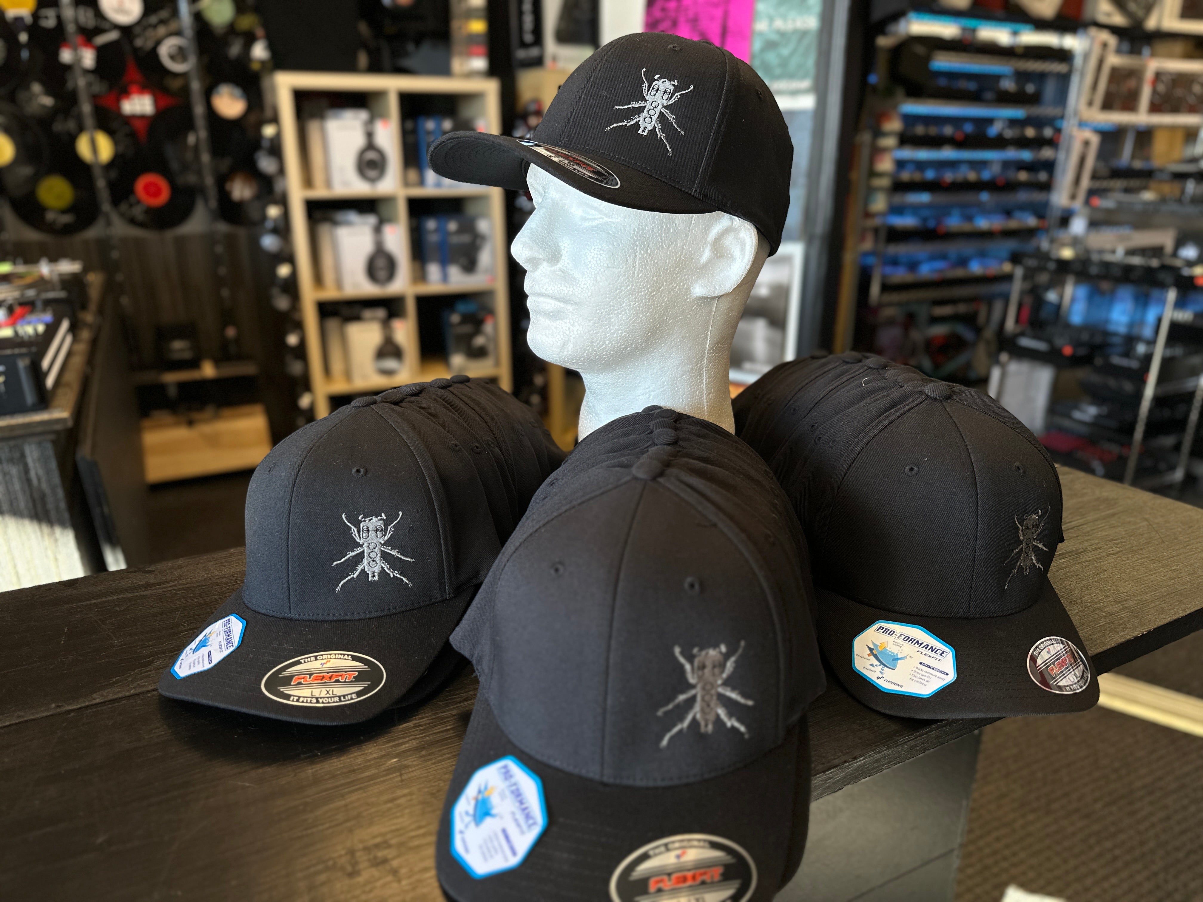 ThudRumble All Black Flexfit Hat with Grey Beedle Logo! – DJ QBert | Flex Caps