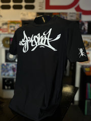 Sold Out here but you can still buy them on milehighdjsupply.com! Black t-shirt w Dj qbert tag 💫